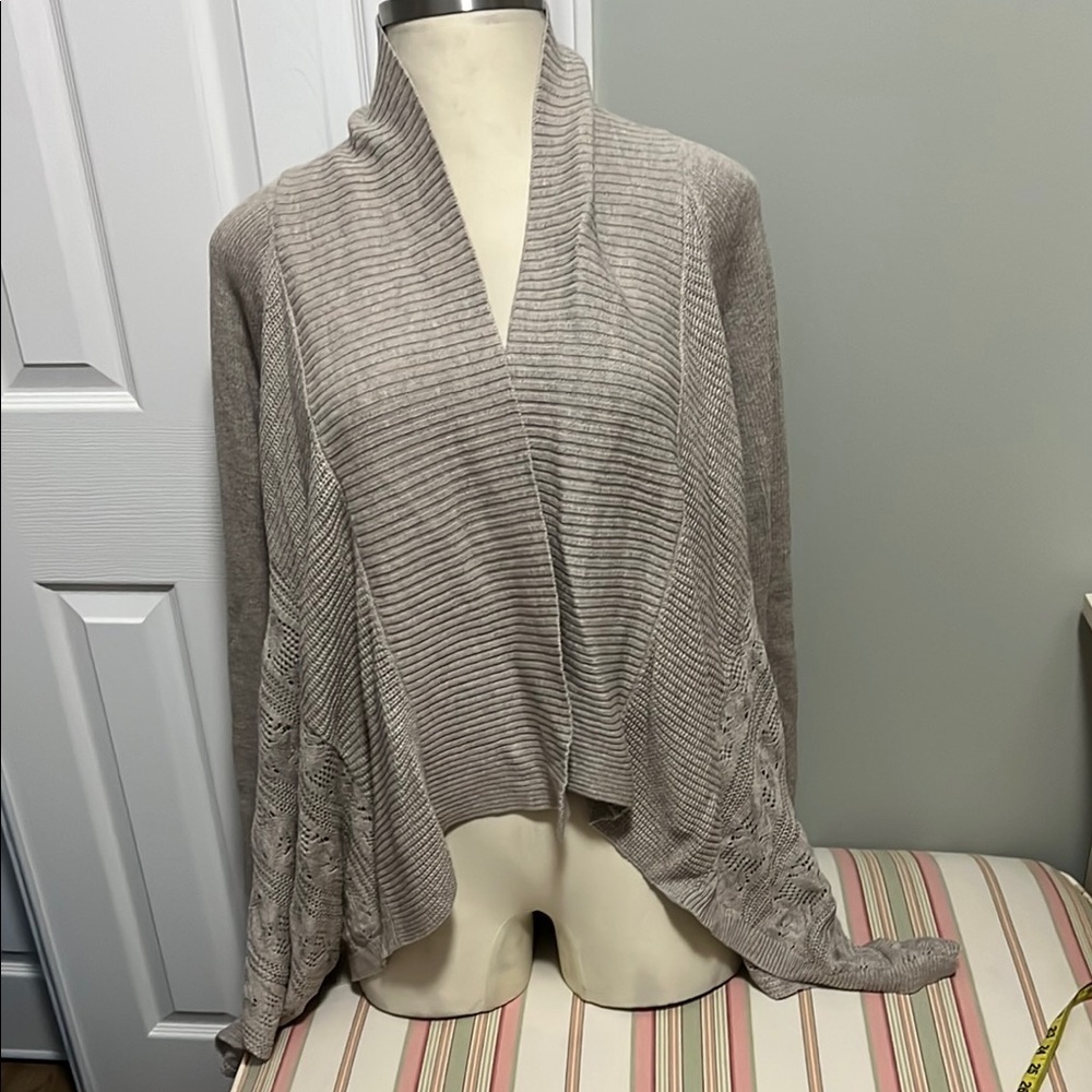 Matilda Jane Gray Cardigan Sweater with Shawl Collar